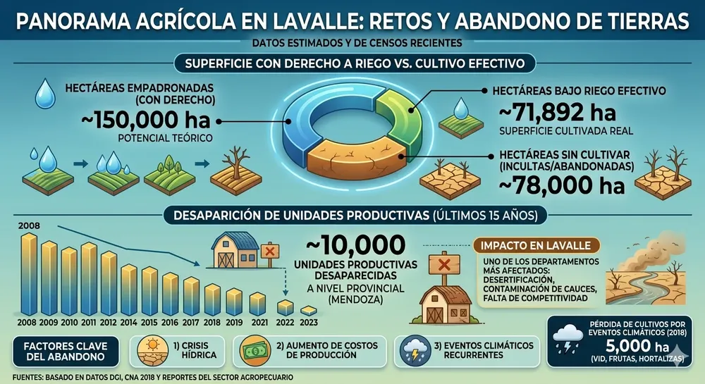 estadistica gráfica sobre cultivos en lavallef